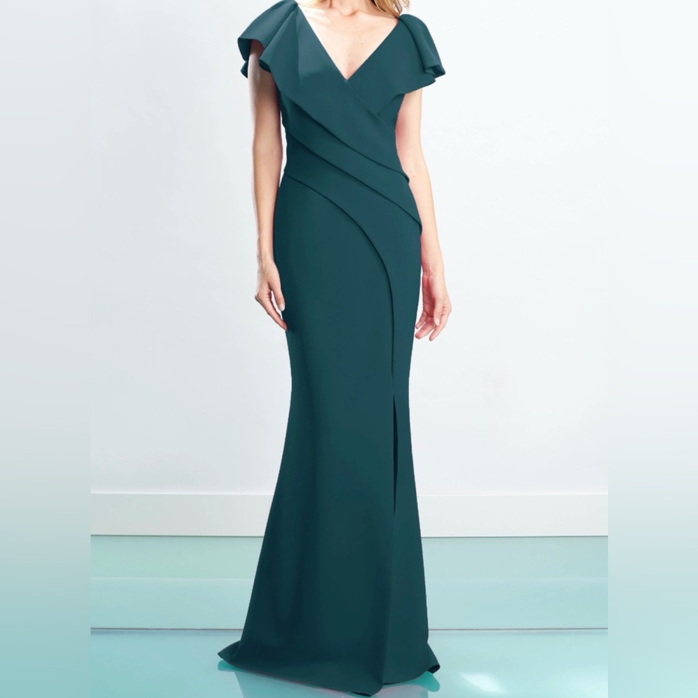 Elegant Evening Gown in Forest Green